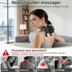 VIAARO Neck & Shoulder Massager | Electric Deep-Kneading Massage Device with Heat | Relaxing Cervical & Shoulder Massage for Home, Office & Travel