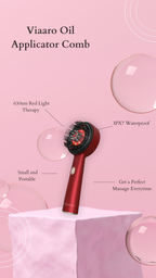 VIAARO Electric Head Scalp Massager Comb with Oil Applicator | 4D Rotating Massage Brush for Scalp & Hair Care | Rechargeable Cordless Scalp Massager | Oil Dispensing Hair Massage Comb for Men & Women