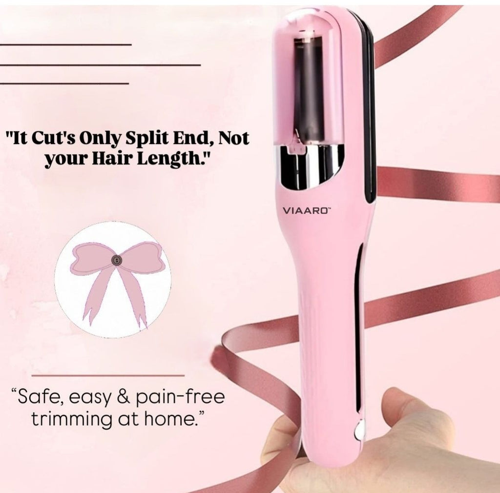 VIAARO Split End Trimmer for Women & Men | Cordless Hair Split End Cutter with USB Rechargeable Battery | Removes Split Ends Without Shortening Hair | Portable Hair Care Tool
