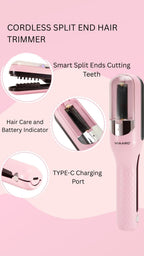 VIAARO Split End Trimmer for Women & Men | Cordless Hair Split End Cutter with USB Rechargeable Battery | Removes Split Ends Without Shortening Hair | Portable Hair Care Tool